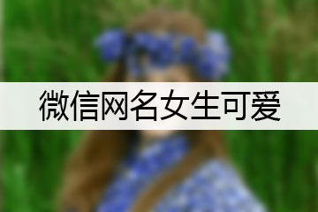 微信網(wǎng)名女生可愛(ài)