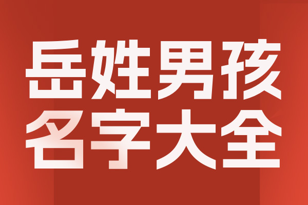 起名網(wǎng)岳姓男孩名字大全介